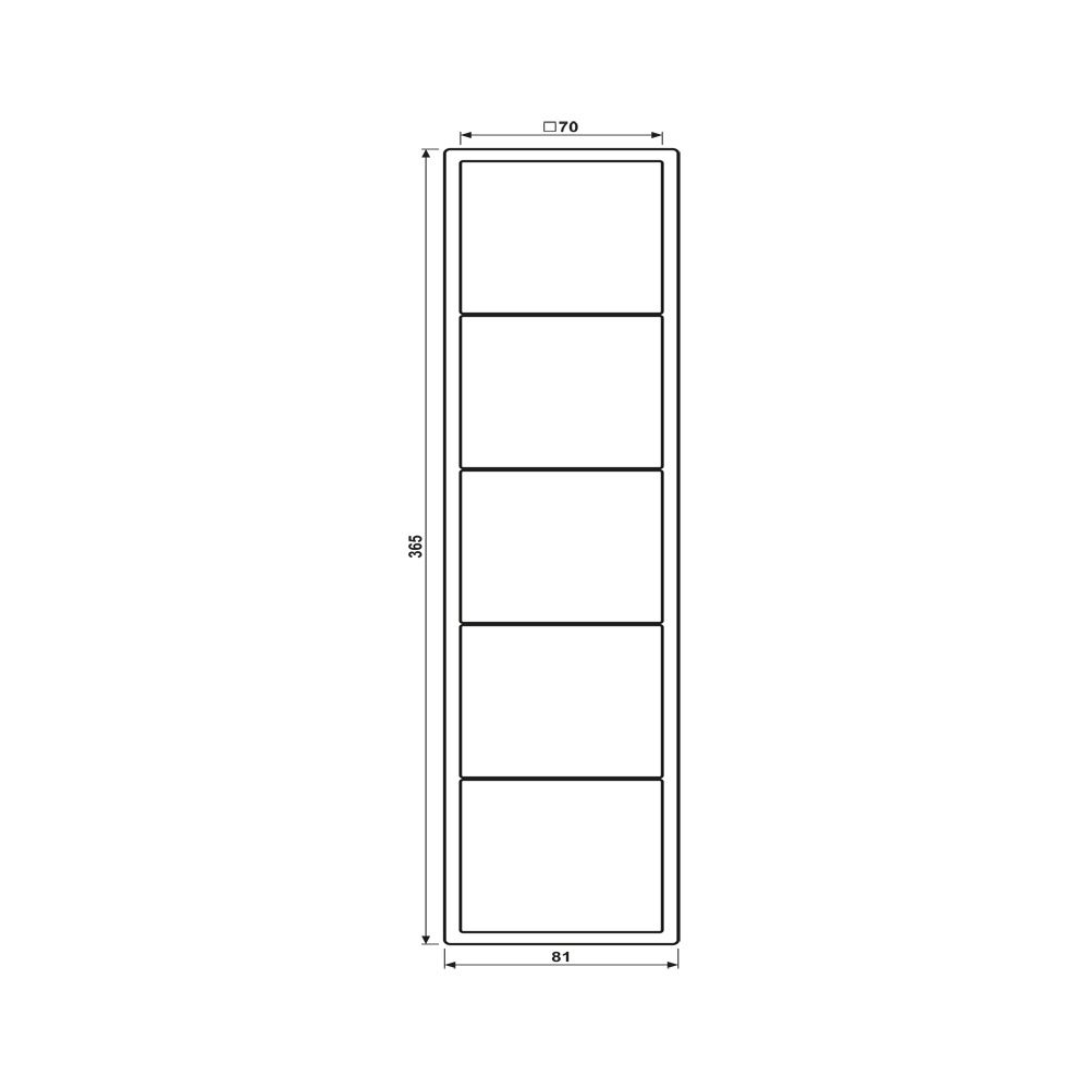 Jung Abdeckrahmen LS 990, 5fach, Duroplast, Alpinweiß... JUNGE-LS985WW 4011377121805 (Abb. 2)
