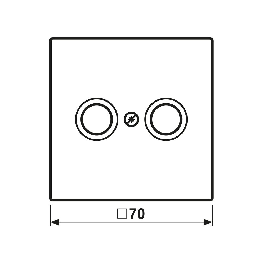 Jung Abdeckung für Antennendosen LS, 70x70mm, Thermoplast, Alpinweiß... JUNGE-LS990TVWW 4011377136908 (Abb. 2)