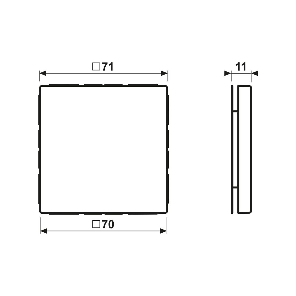 Jung Blindabdeckung LS 994 B, 70x70mm, Thermoplast, Weiß, 1 Stück... JUNGE-LS994B 4011377081154 (Abb. 2)