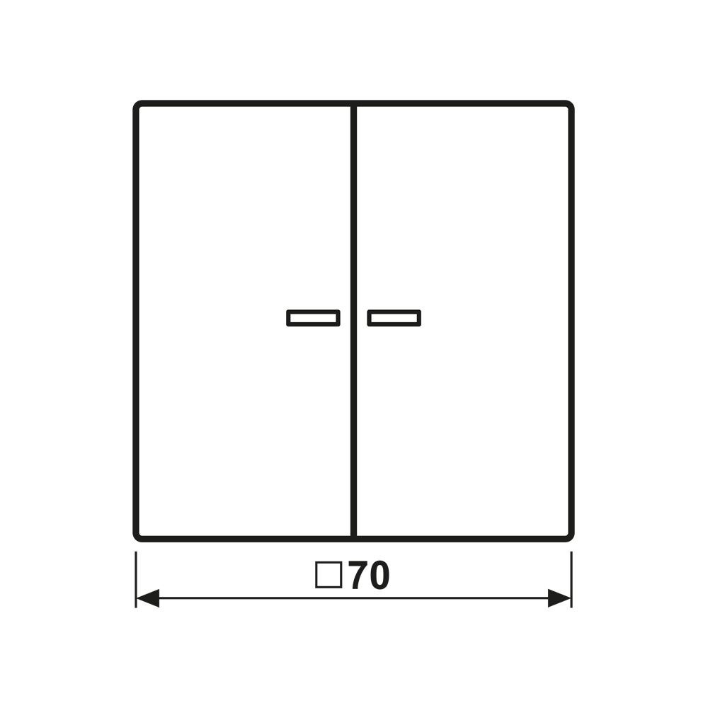Jung Wippe LS 995 KO5 WW, 70x70mm, Duroplast, Alpinweiß... JUNGE-LS995KO5WW 4011377219755 (Abb. 2)
