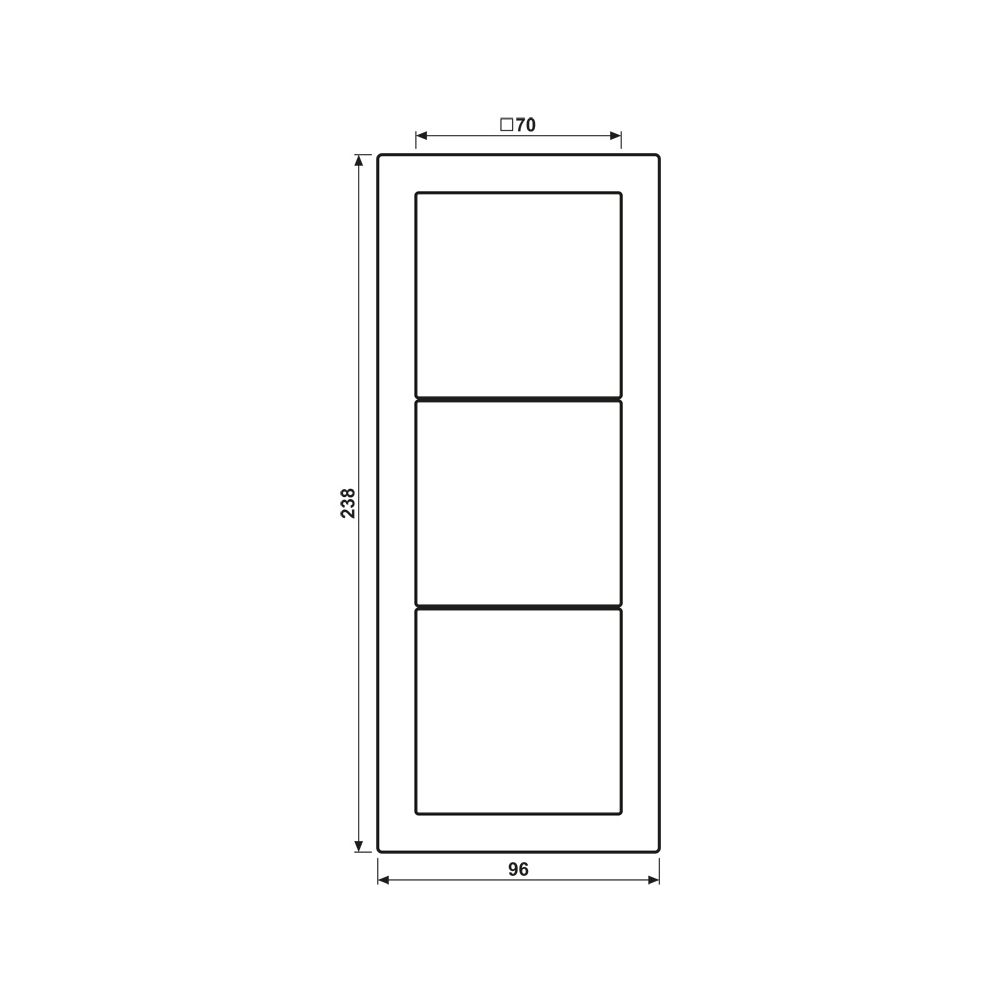 Jung Rahmen 3fach LS-DESIGN LSD983WW, 96x238mm, Duroplast, Alpinweiß... JUNGE-LSD983WW 4011377030718 (Abb. 2)