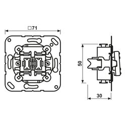 Jung Serienschalter-Einsatz 505U, 10AX 250V, Unterputz, Weiß... JUNGE-505U 4011377261303 (Abb. 1)