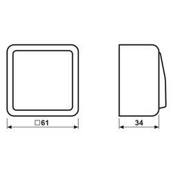 Jung Wippschalter, Universal Aus-Wechsel AP 600, 10 AX 250 V, Kunststoff, Alpinweiß... JUNGE-606AWW 4011377856004 (Abb. 1)