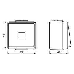 Jung Heizungsschalter WG 600, 2-polig, 10A 250V, Kunststoff, Grau... JUNGE-602HW 4011377304604 (Abb. 1)