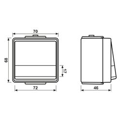 Jung Wippschalter WG 600 606NAW, IP44, Kunststoff, Grau... JUNGE-606NAW 4011377309500 (Abb. 1)