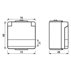 Jung Schutzkontakt-Steckdose WG 600 620NAW, IP44, Kunststoff, Grau... JUNGE-620NAW 4011377488403 (Abb. 1)