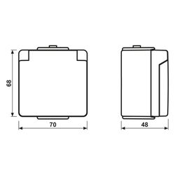 Jung Schutzkontakt-Steckdose WG 600, IP44, Kunststoff, Grau... JUNGE-620W 4011377488304 (Abb. 1)