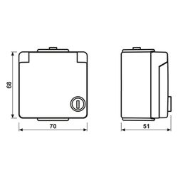 Jung Schutzkontakt-Steckdose WG 600, IP44, Kunststoff, Grau... JUNGE-620WSL 4011377488502 (Abb. 1)