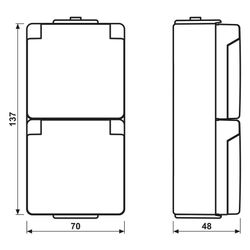 Jung Schutzkontakt-Steckdose WG 600 622 W, 16A 250V, Kunststoff, Grau... JUNGE-622W 4011377316003 (Abb. 1)