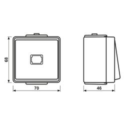 Jung Taster WG 600 633W, 10A, IP44, Kunststoff, Grau... JUNGE-633W 4011377318502 (Abb. 1)