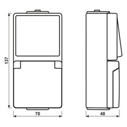 Jung Schutzkontakt-Steckdose WG 600 676W, IP44, Kunststoff, Grau... JUNGE-676W 4011377323704 (Abb. 1)