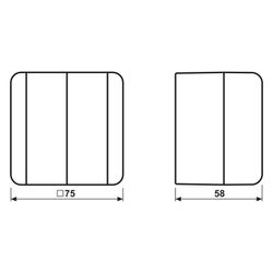 Jung Serienschalter WG 800 805 W, 10 AX 250 V, Kunststoff, Grau/Anthrazit... JUNGE-805W 4011377655706 (Abb. 1)