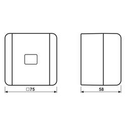 Jung Taster WG 800 831 W, 10 A, 230 V, Kunststoff, Grau/Anthrazit... JUNGE-831W 4011377656802 (Abb. 1)