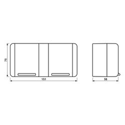 Jung Schutzkontakt-Zweifachsteckdose WG 800 8220-1W, 16A 250V, Kunststoff, Grau... JUNGE-8220-1W 4011377664807 (Abb. 1)
