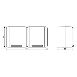 Jung Schutzkontakt-Zweifach-Steckdose WG 800 8220 W, IP44, Kunststoff, Grau, 1 Stück... JUNGE-8220W 4011377658004 (Abb. 1)