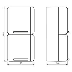 Jung Schutzkontakt-Zweifach-Steckdose WG 800, IP44, Kunststoff, Grau... JUNGE-822W 4011377657908 (Abb. 1)