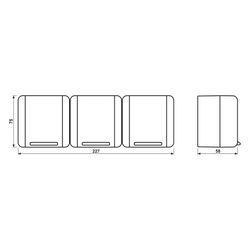 Jung Schutzkontakt-Dreifachsteckdose WG 800 8230W, IP44, Kunststoff, Grau, 1 Stück... JUNGE-8230W 4011377658301 (Abb. 1)
