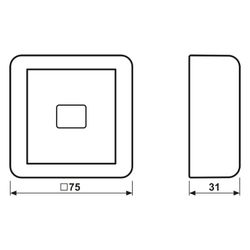 Jung Abdeckung mit Glasscheibe WG 800, 53x68,5mm, Thermoplast, Rot... JUNGE-860WGLRT 4011377665002 (Abb. 1)
