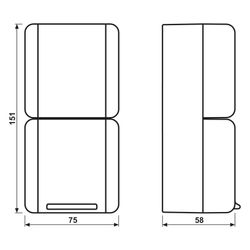 Jung Schutzkontakt-Steckdose WG 800 876W, IP44, Kunststoff, Grau, 1 Stück... JUNGE-876W 4011377657700 (Abb. 1)