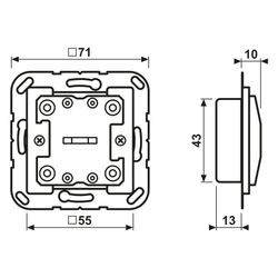 Jung KNX Taster Standard AS/A F10, 1fach, Secure, Unterputz... JUNGE-A10711ST 4011377179165 (Abb. 1)