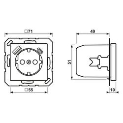 Jung Schutzkontakt-Steckdose Serie A A1520-15CAANM, mit USB-Ladegerät, Thermoplast... JUNGE-A1520-15CAANM 4011377184381 (Abb. 1)