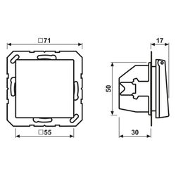 Jung Schutzkontakt-Steckdose Serie A A1520BFKLAL, 16A 250V, Thermoplast, Aluminium... JUNGE-A1520BFKLAL 4011377124486 (Abb. 1)
