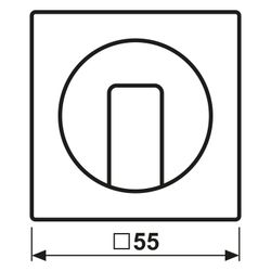 Jung Abdeckung für Drehschalter AS/A A1541WW, 55x55mm, Duroplast, Alpinweiß... JUNGE-A1541WW 4011377114012 (Abb. 1)