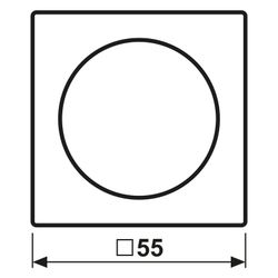 Jung Abdeckung mit Drehknopf, Serie AS/A, A1740WW, 55x55mm, Duroplast, Alpinweiß... JUNGE-A1740WW 4011377202931 (Abb. 1)