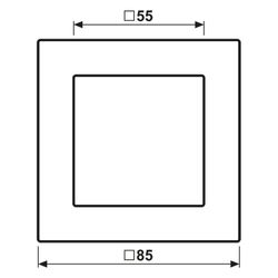 Jung Rahmen 1fach A 550, 85x85mm, Thermoplast lackiert, Schneeweiß matt... JUNGE-A5581BFWWM 4011377185609 (Abb. 1)