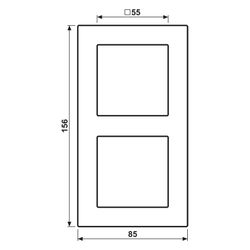 Jung Rahmen A 550, 2fach, Thermoplast, Schwarz... JUNGE-A5582BFSW 4011377172876 (Abb. 1)