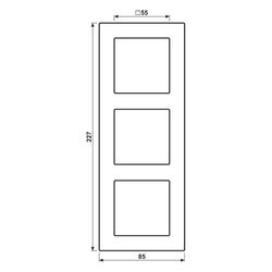Jung Rahmen A 550, 3fach, Thermoplast lackiert, anthrazit matt... JUNGE-A5583BFANM 4011377172999 (Abb. 1)