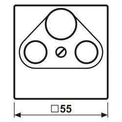 Jung Abdeckung Serie A, 55x55mm, Thermoplast lackiert, Anthrazit matt... JUNGE-A561BFPLSATANM 4011377129160 (Abb. 1)