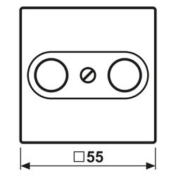 Jung Abdeckung für Antennendosen AS A561PLTV, 55x55mm, Duroplast, Weiß... JUNGE-A561PLTV 4011377306851 (Abb. 1)