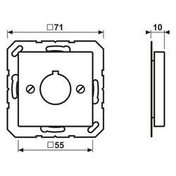 Jung Abdeckung für Befehlsgeräte AS/A A564WW, 22,5mm, Duroplast, Alpinweiß... JUNGE-A564WW 4011377041653 (Abb. 1)