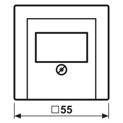 Jung Abdeckung für TAE-Anschlussdosen, Serie A, 1fach, Duroplast, Schwarz... JUNGE-A569PLTSW 4011377028944 (Abb. 1)