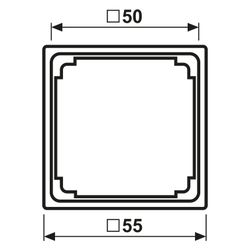 Jung Zwischenrahmen A 590 Z WW, 50x50mm, Thermoplast, Alpinweiß... JUNGE-A590ZWW 4011377167056 (Abb. 1)