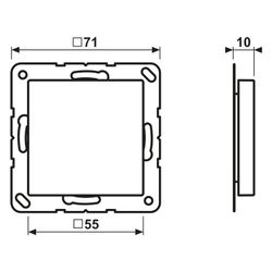 Jung Blind-Abdeckung Serie A A594-0AL, 55x55x32mm, Thermoplast, Aluminium... JUNGE-A594-0AL 4011377132559 (Abb. 1)