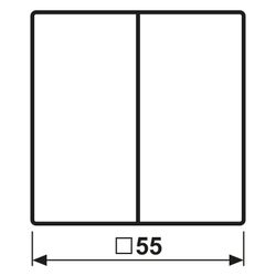 Jung Jalousiewippe AS 591-5P, 55x55mm, Duroplast, Weiß... JUNGE-AS591-5P 4011377299757 (Abb. 1)