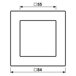 Jung Glasrahmen A CREATION AC 581 GL SW, 1fach, 84x84mm, Glas, Schwarz... JUNGE-AC581GLSW 4011377026643 (Abb. 1)