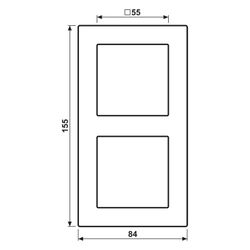 Jung Rahmen 2fach, A CREATION, 84x155mm, Duroplast lackiert, Champagner... JUNGE-AC582CH 4011377094765 (Abb. 1)
