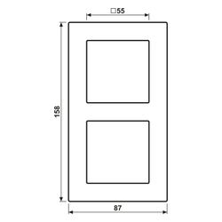 Jung Rahmen 2fach A CREATION, 87x158mm, Thermoplast lackiert, anthrazit matt... JUNGE-AC582BFANM 4011377129443 (Abb. 1)
