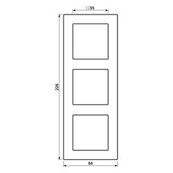 Jung Rahmen 3fach A CREATION AC 583 AL, 84x226mm, Duroplast lackiert, Aluminium... JUNGE-AC583AL 4011377026599 (Abb. 1)