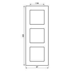 Jung Rahmen 3fach, A CREATION, 87x229mm, Thermoplast lackiert, Anthrazit matt... JUNGE-AC583BFANM 4011377129474 (Abb. 1)