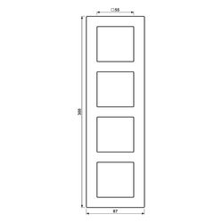 Jung Rahmen 4fach, A CREATION, 87x300mm, Thermoplast lackiert, Anthrazit matt... JUNGE-AC584BFANM 4011377129498 (Abb. 1)