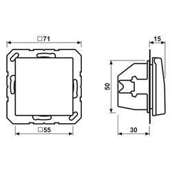 Jung Schutzkontakt-Steckdose Serie AS AS1520KL, 16A 250V, Duroplast, Weiß... JUNGE-AS1520KL 4011377059252 (Abb. 1)