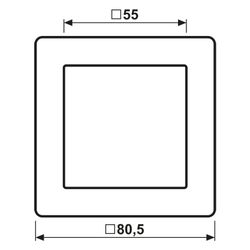 Jung Rahmen AS 581 SW 1fach, 80,5x80,5mm, Duroplast, Schwarz... JUNGE-AS581SW 4011377049154 (Abb. 1)
