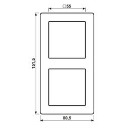 Jung Rahmen AS 500 2fach, 80,5x151,5mm, Duroplast, Weiß... JUNGE-AS582 4011377309050 (Abb. 1)