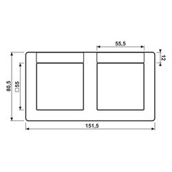 Jung Rahmen AS 500 AS5820NAWW, 2fach, Duroplast, Alpinweiß... JUNGE-AS5820NAWW 4011377310650 (Abb. 1)