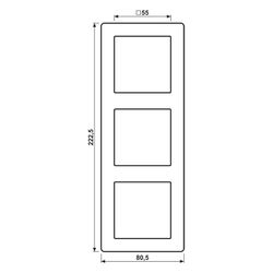Jung Rahmen 3fach AS 500, 80,5x222,5mm, Duroplast, Alpinweiß... JUNGE-AS583WW 4011377309654 (Abb. 1)