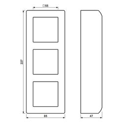 Jung Aufputz-Kappe AS 500, 3fach, Duroplast, Alpinweiß... JUNGE-AS583AWW 4011377338753 (Abb. 1)
